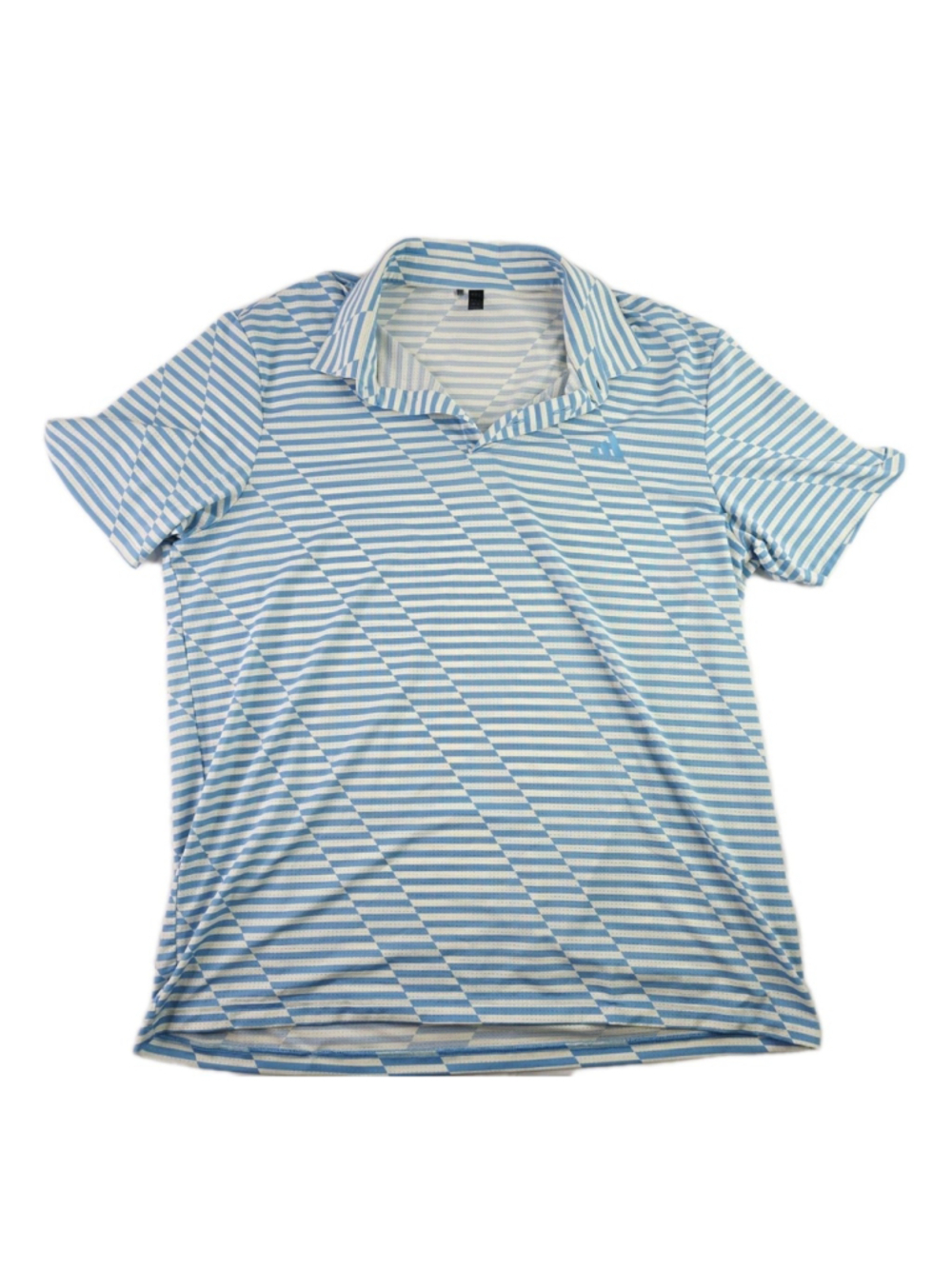 Adidas Men's Go-To Mesh Print Polo GOLF Semi Blue Burst XL